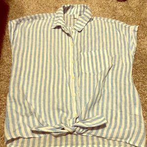 Old navy striped  button up shirt. Small